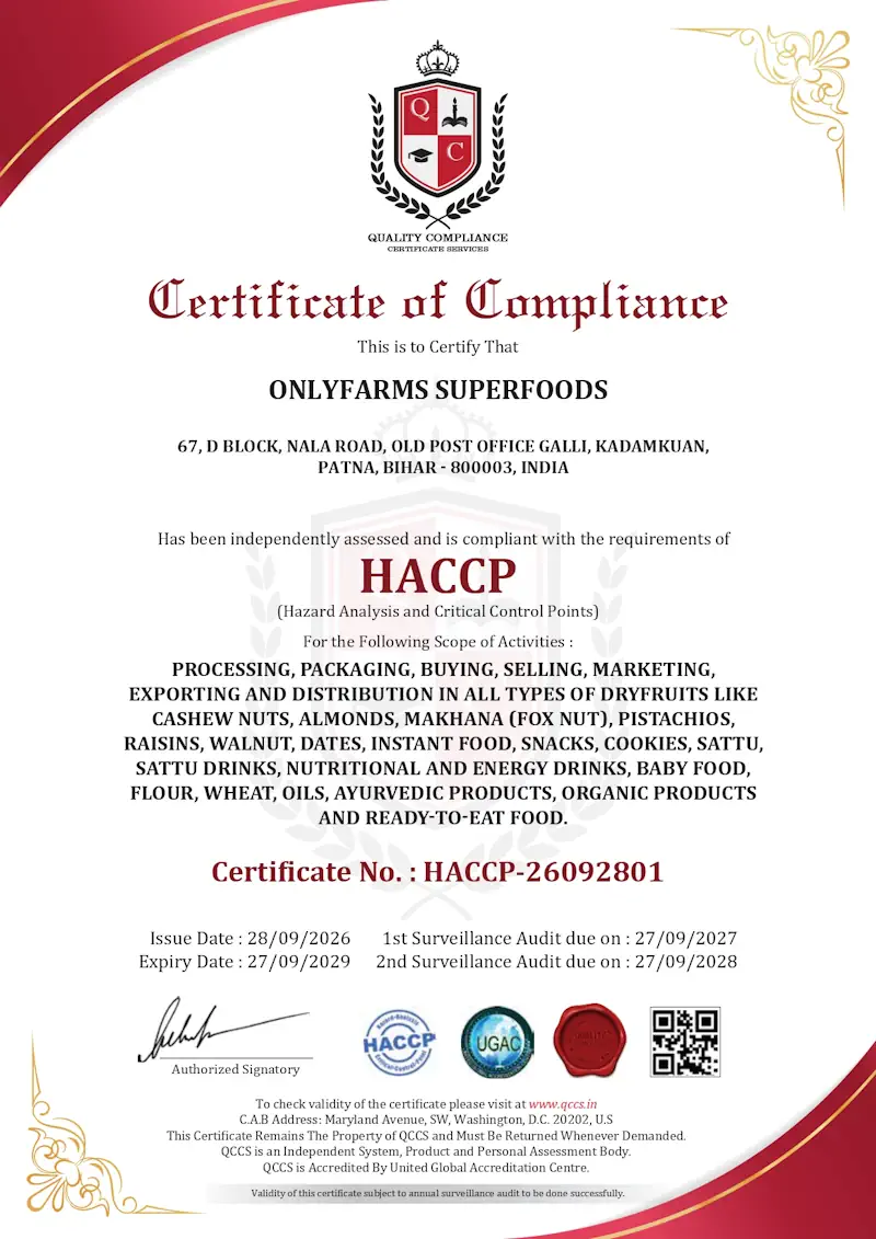 HACCP Certified OnlyFarms Superfoods page 0001